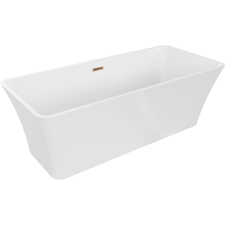 Mexen Tonia freestanding bathtub 67 x 29.5 inches, white, rose gold overflow - 52171707500-60