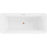 Mexen Tonia freestanding bathtub 67 x 29.5 inches, white, brushed copper overflow - 52171707500-65