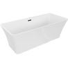Mexen Tonia freestanding bathtub 67 x 29.5 inches, white, black overflow - 52171707500-70