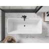 Mexen Tonia freestanding bathtub 67 x 29.5 inches, white, black overflow - 52171707500-70