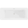 Mexen Tonia freestanding bathtub 67 x 29.5 inches, white, brushed nickel overflow - 52171707500-97