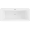 Mexen Tonia freestanding bathtub 67 x 29.5 inches, white/black, chrom overflow - 52171707575-01