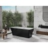 Mexen Tonia freestanding bathtub 67 x 29.5 inches, white/black, chrom overflow - 52171707575-01