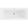 Mexen Tonia freestanding bathtub 67 x 29.5 inches, white/black, gold overflow - 52171707575-50