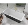Mexen Tonia freestanding bathtub 67 x 29.5 inches, white/black, gold overflow - 52171707575-50