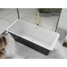 Mexen Tonia freestanding bathtub 67 x 29 inches, white/black, brushed gold overflow - 52171707575-55