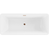 Mexen Tonia freestanding bath 170 x 75 cm, white/black, overflow rose gold - 52171707575-60