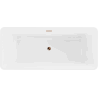 Mexen Tonia freestanding bathtub 170 x 75 cm, white/black, rose gold overflow - 52171707575-60