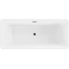 Mexen Tonia 170 x 75 cm freestanding bath, white/black, black overflow - 52171707575-70