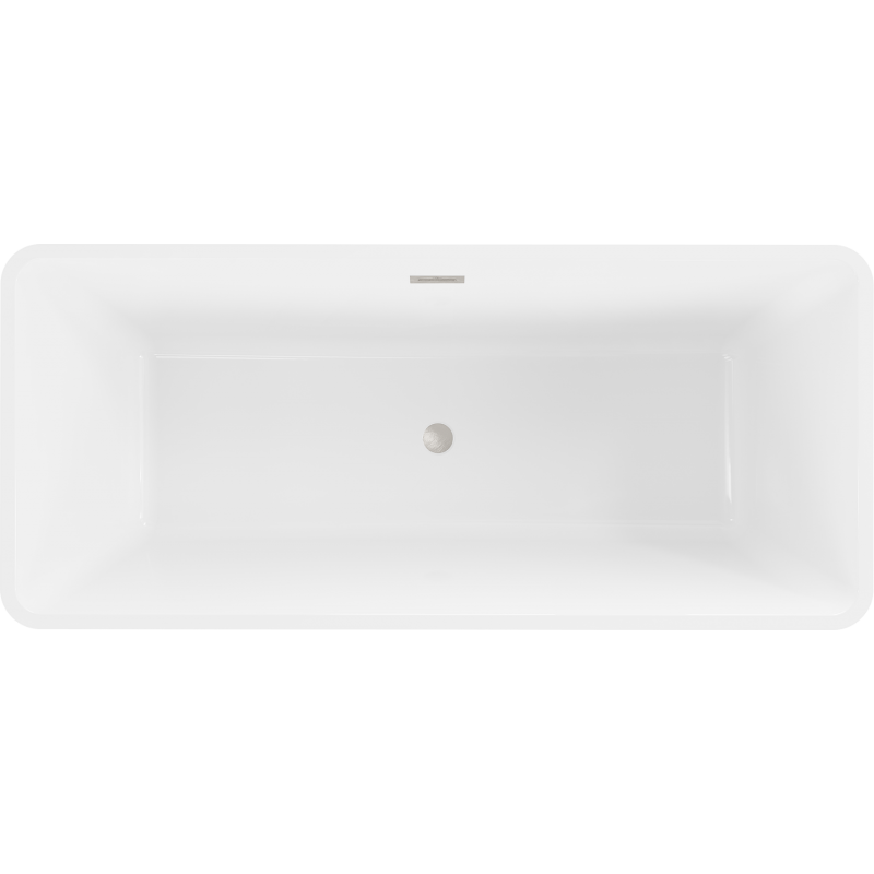 Mexen Tonia freestanding bathtub 170 x 75 cm, white/black, brushed nickel overflow - 52171707575-97