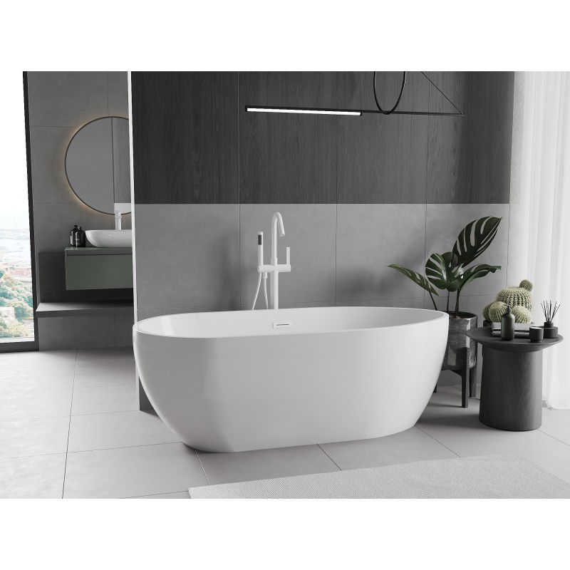 Mexen Eos freestanding bathtub 150 x 75 cm, white, white overflow - 52471507500-20