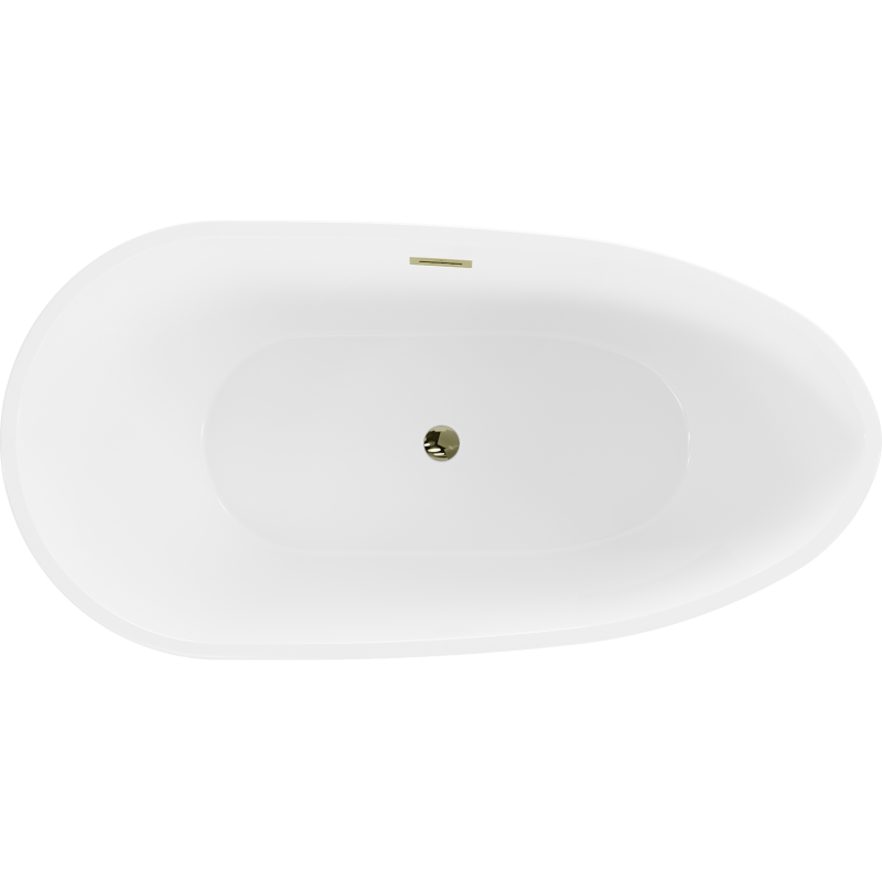 Mexen Eos Free-standing Bathtub 170 x 75 cm, White, Gold Overflow - 52471707500-50