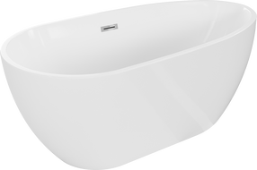 Mexen Eos freestanding bath 170 x 75 cm, white, chrome overflow - 52471707500-01