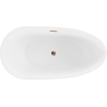 Mexen Eos freestanding bathtub 170 x 75 cm, white, overflow rose gold - 52471707500-60