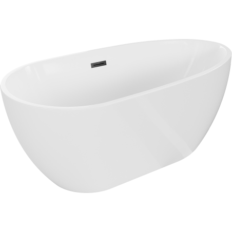 Mexen Eos freestanding bathtub 150 x 75 cm, white, black overflow - 52471507500-70