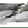 Mexen Eos freestanding bathtub 150 x 75 cm, white, brushed gun gray overflow - 52471507500-66