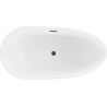 Mexen Eos Freestanding Bath 170 x 75 cm, White, Black Overflow - 52471707500-70