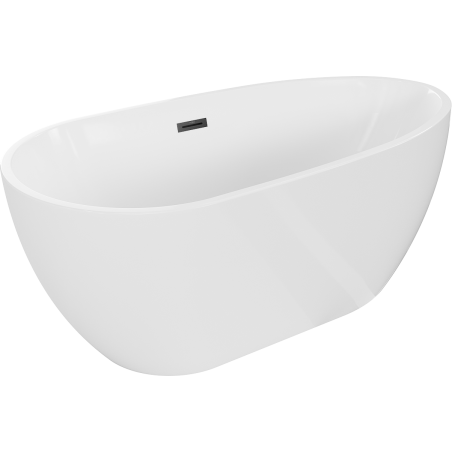 Mexen Eos Freestanding Bath 170 x 75 cm, White, Black Overflow - 52471707500-70