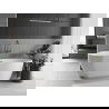 Mexen Eos freestanding bathtub 150 x 75 cm, white, brushed gun gray overflow - 52471507500-66
