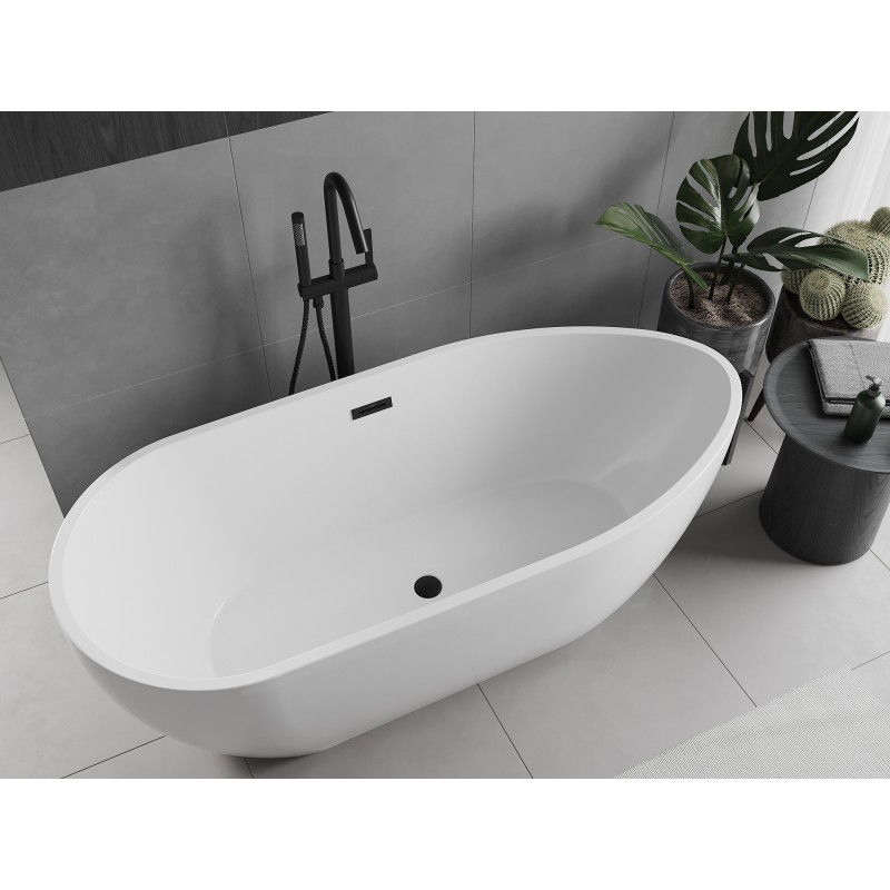 Mexen Eos freestanding bathtub 170 x 75 cm, white, black overflow - 52471707500-70