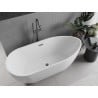 Mexen Eos freestanding bath 150 x 75 cm, white, gun metal overflow - 52471507500-95