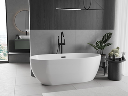 Mexen Eos Freestanding Bath 170 x 75 cm, White, Black Overflow - 52471707500-70