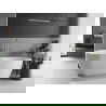 Mexen Eos freestanding bathtub 150 x 75 cm, white, brushed nickel overflow - 52471507500-97