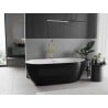 Mexen Eos freestanding bath 150 x 75 cm, white/black, gold overflow - 52471507575-50