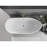 Mexen Eos freestanding bath 150 x 75 cm, white/black, gold overflow - 52471507575-50