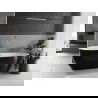 Mexen Eos freestanding bathtub 67 x 29.5 inches, white/black, brushed gold waste - 52471707575-55