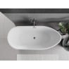 Mexen Eos freestanding bathtub 67 x 29 inches, white/black, brushed gun gray drain - 52471707575-66