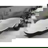 Mexen Eos freestanding bathtub 67 x 29 inches, white/black, brushed gun gray drain - 52471707575-66