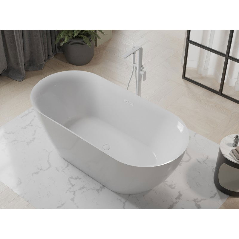 Mexen Roxy free-standing bathtub 170 x 80 cm, white, white overflow - 51201708000-20