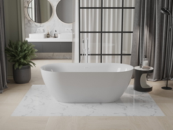 Mexen Roxy free-standing bathtub 170 x 80 cm, white, white overflow - 51201708000-20