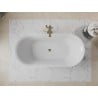 Mexen Roxy free-standing bath 170 x 80 cm, white, overflow gold - 51201708000-50