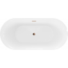Mexen Roxy free-standing bathtub 170 x 80 cm, white, overflow rose gold - 51201708000-60
