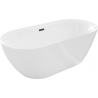 Mexen Roxy freestanding bathtub 67 x 31 inches, white, black overflow - 51201708000-70