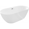 Mexen Roxy freestanding bathtub 170 x 80 cm, white, gun metal overflow - 51201708000-95
