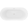 Mexen Roxy freestanding bathtub 67 x 31 inches, white, brushed nickel overflow - 51201708000-97