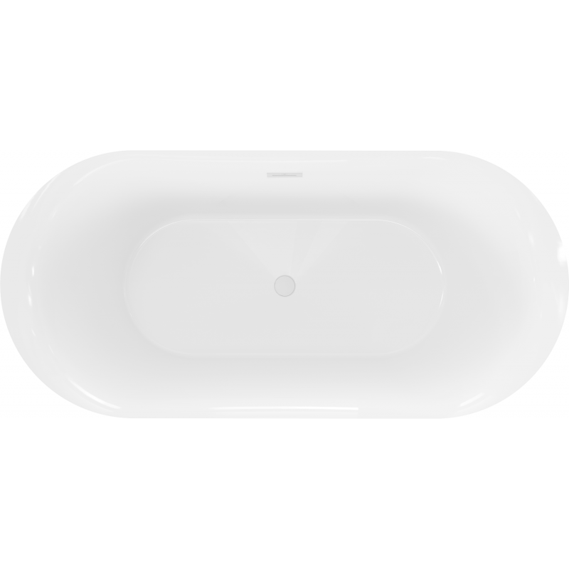 Mexen Roxy freestanding bath 170 x 80 cm, white/black, white overflow - 51201708075-20