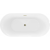 Mexen Roxy freestanding bathtub 67 x 31 inches, white/black, golden overflow - 51201708075-50