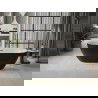 Mexen Roxy freestanding bathtub 67 x 31 inches, white/black, brushed gun gray overflow - 51201708075-66