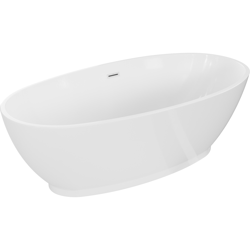 Mexen Bilbao Free-Standing Bath 180 x 90 cm, White, White Overflow - 51311809000-20