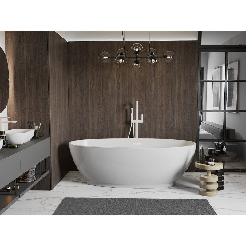 Mexen Bilbao Free-Standing Bath 180 x 90 cm, White, White Overflow - 51311809000-20