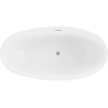 Mexen Bilbao freestanding bathtub 180 x 90 cm, white, brushed copper overflow - 51311809000-65