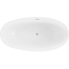 Mexen Bilbao freestanding bathtub 180 x 90 cm, white, brushed nickel overflow - 51311809000-97