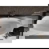 Mexen Bilbao freestanding bathtub 180 x 90 cm, white, gun metal overflow - 51311809000-95