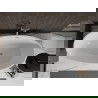 Mexen Bilbao freestanding bathtub 180 x 90 cm, white, brushed nickel overflow - 51311809000-97