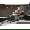 Mexen Bilbao freestanding bathtub 180 x 90 cm, white/black, chrome overflow - 51311809075-01