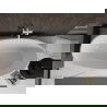Mexen Bilbao freestanding bathtub 180 x 90 cm, white/black, white overflow - 51311809075-20